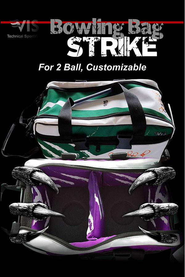 Konvoy double roller bag bowling ball bag 2 balls